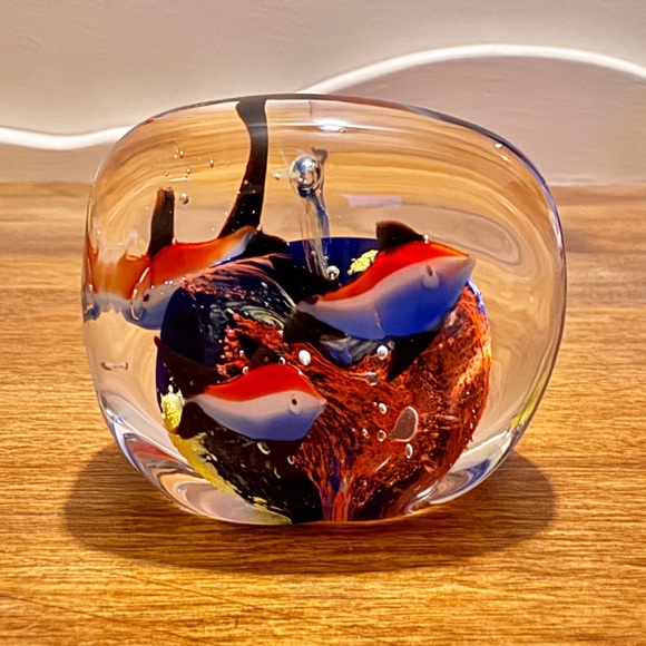 Other - 5. Vintage (1960) Art Glass Fish Aquarium